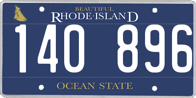 RI license plate 140896