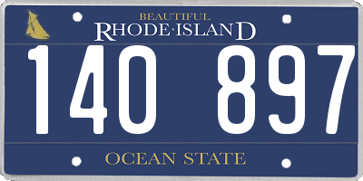 RI license plate 140897