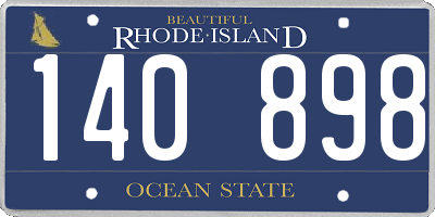 RI license plate 140898