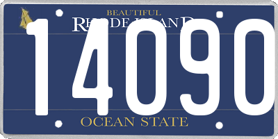 RI license plate 14090