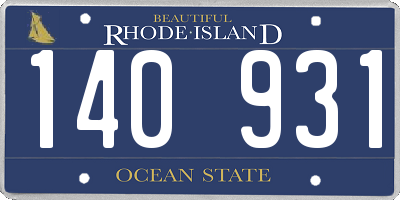 RI license plate 140931