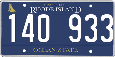 RI license plate 140933