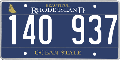 RI license plate 140937