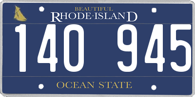 RI license plate 140945