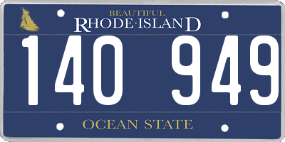 RI license plate 140949