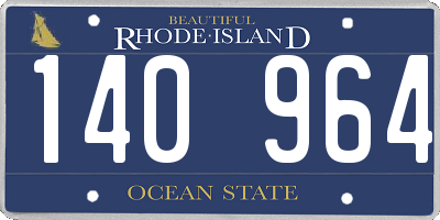 RI license plate 140964