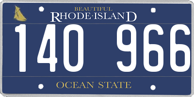 RI license plate 140966