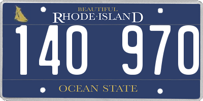 RI license plate 140970