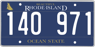 RI license plate 140971