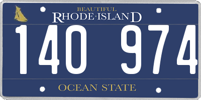 RI license plate 140974