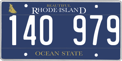 RI license plate 140979