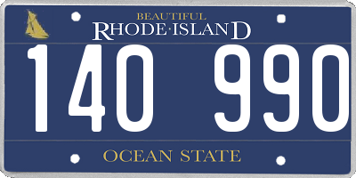 RI license plate 140990