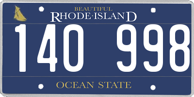 RI license plate 140998