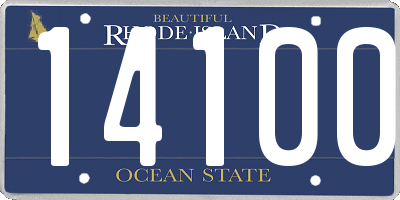 RI license plate 14100