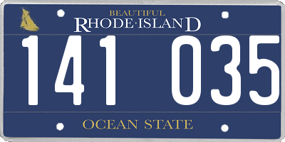 RI license plate 141035