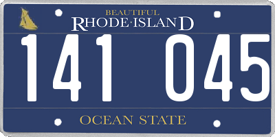 RI license plate 141045