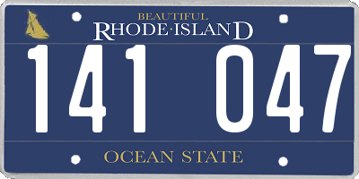 RI license plate 141047