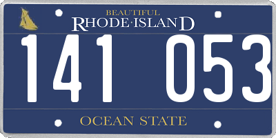 RI license plate 141053