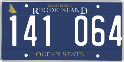 RI license plate 141064