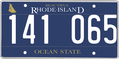 RI license plate 141065