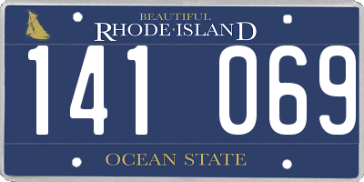 RI license plate 141069
