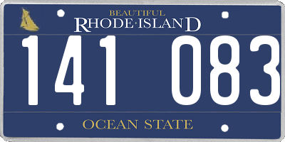 RI license plate 141083