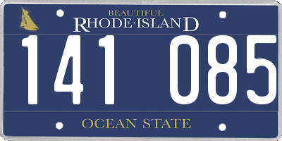 RI license plate 141085