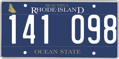 RI license plate 141098