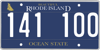 RI license plate 141100