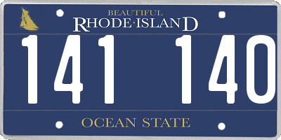 RI license plate 141140