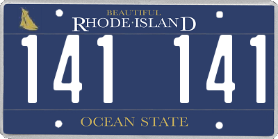 RI license plate 141141