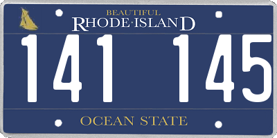 RI license plate 141145
