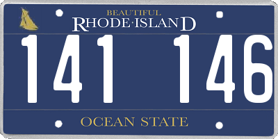 RI license plate 141146