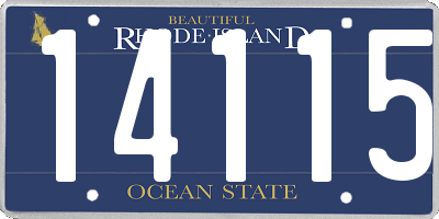 RI license plate 14115