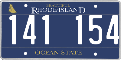 RI license plate 141154