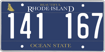 RI license plate 141167