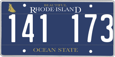 RI license plate 141173