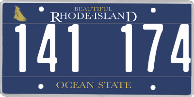 RI license plate 141174