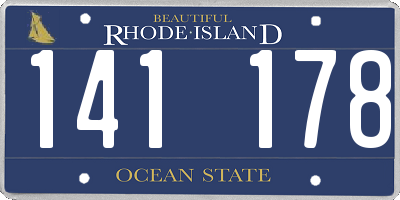 RI license plate 141178