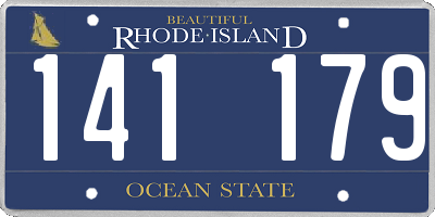 RI license plate 141179