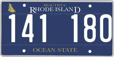 RI license plate 141180
