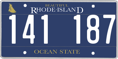 RI license plate 141187
