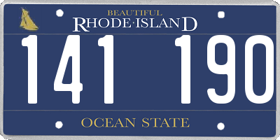RI license plate 141190