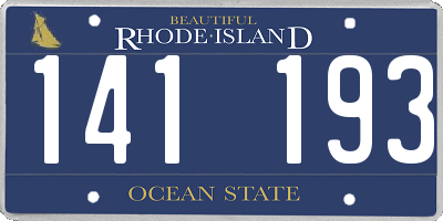 RI license plate 141193