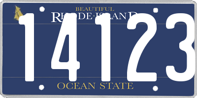 RI license plate 14123