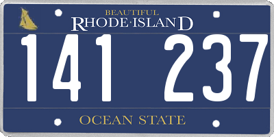 RI license plate 141237