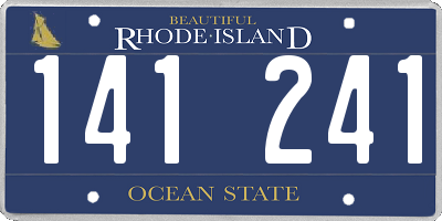 RI license plate 141241