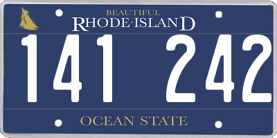 RI license plate 141242
