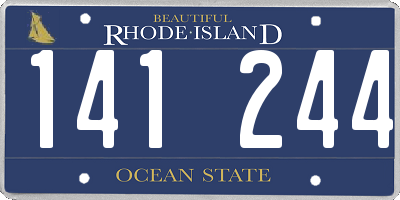 RI license plate 141244