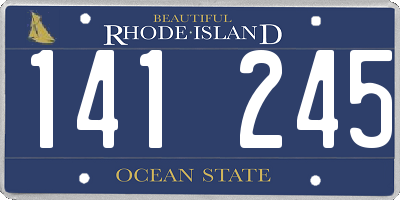 RI license plate 141245